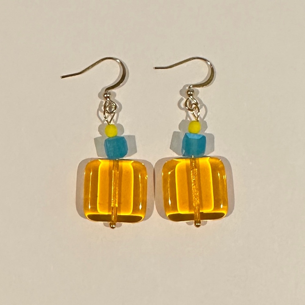 Vibrant Handcrafted Czech Glass Bead Earrings